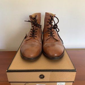 BNWB H by Hudson Men's PALMER DRUM DYE BROWN/TAN BOOT